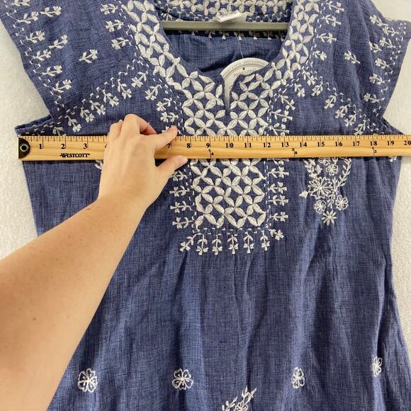 Parsley & Sage Blue Embroidered Dress Size Medium NWT - Picture 8 of 9